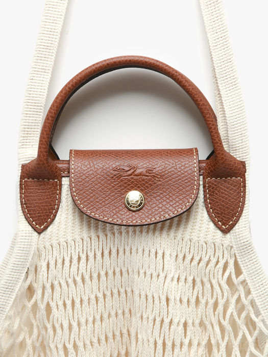 Longchamp Le pliage filet Schoudertas Beige